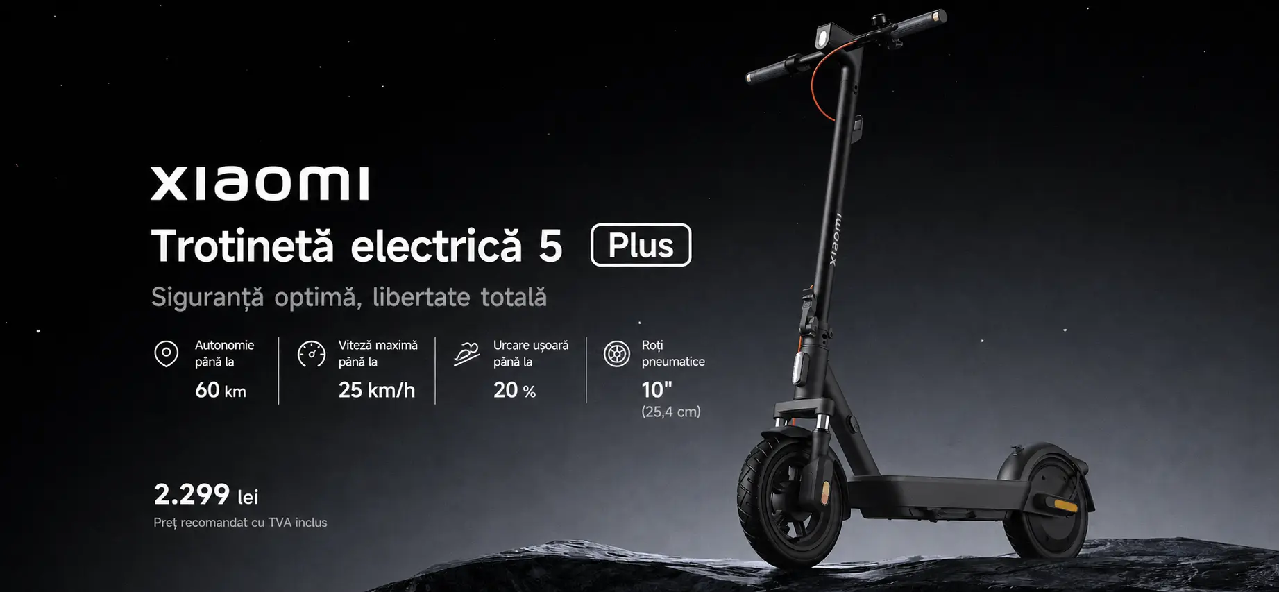 Trotinetă electrică XM 5 Plus, detaliu 1